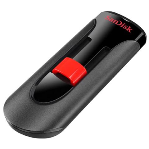 64GB Cruzer Glide, USB 2.0, Type-A, -25 - 85 °C, -40 - 85 °C, Slide, Nero, Rosso - Foto 2